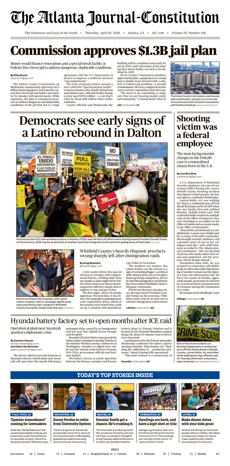 AJC ePaper | Thursday, April 16, 2026