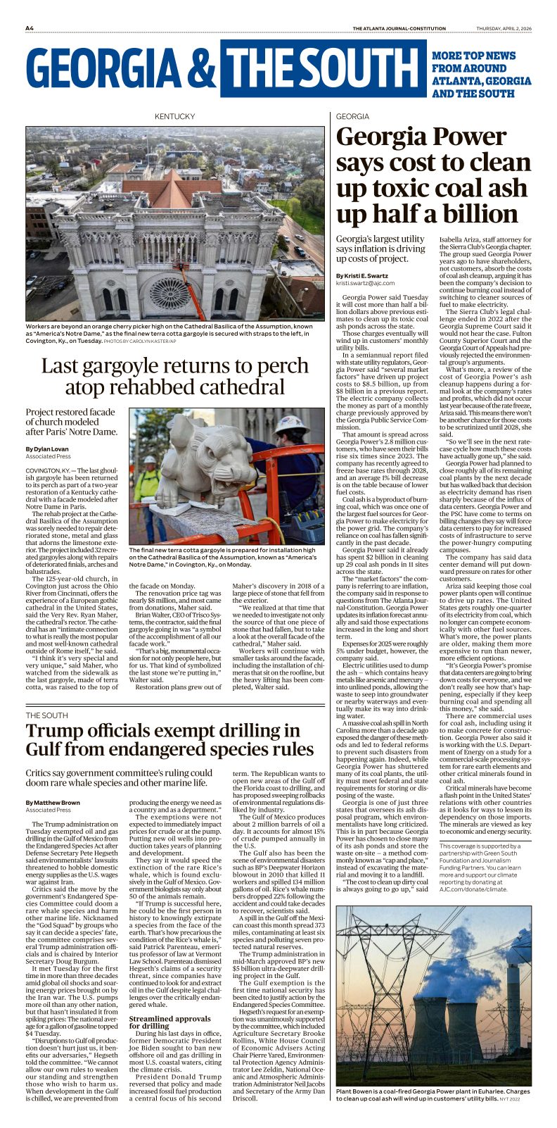 AJC ePaper | Thursday, April 02, 2026